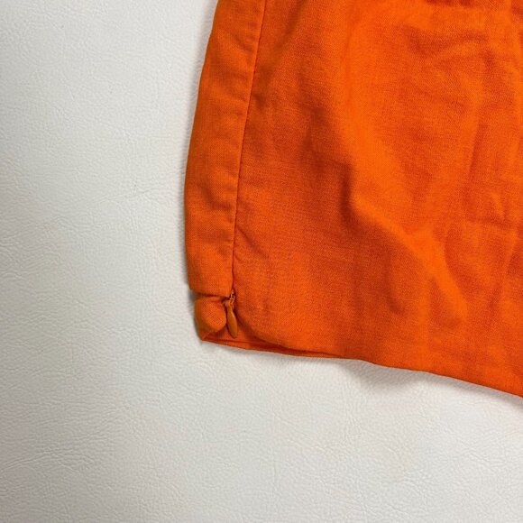 NWOT Farm Rio Orange Bow Linen Crop Top Square Neck Sleeveless Statement Tank M - Picture 11 of 16